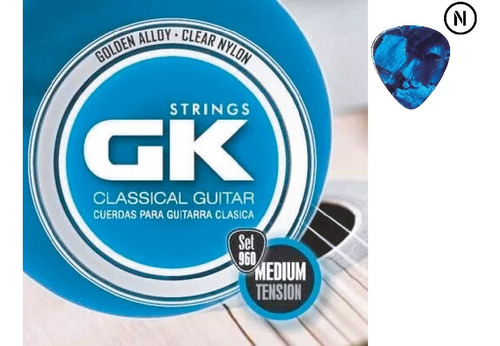 Encordado Guitarra Clasica Crio Gk 960 Medium + Púa Regalo!!