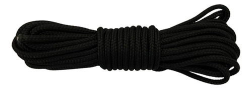 Corda Náutica 6mm Preta 20 Metros Multiuso Gkl