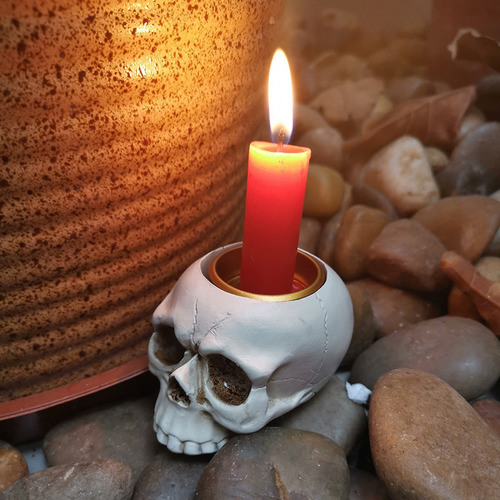 Vela Crafts Con Forma De Calavera, Soporte Para Velas De Té
