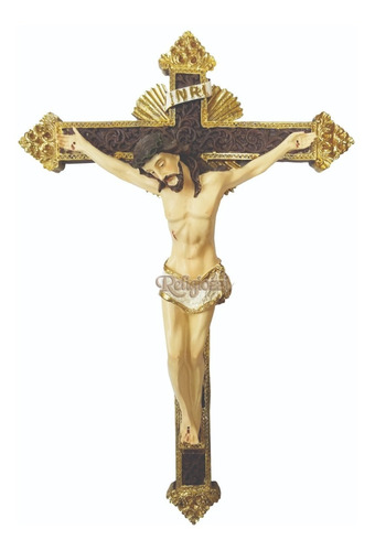 Cristo De Pared Dorado 30cm Poliresina 530-77676 Religiozzi