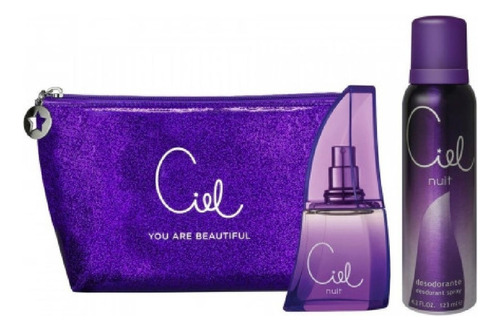 Perfume Mujer Ciel Nuit 50ml + Desodorante + Bolso Porta Cos