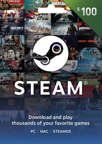 Tarjeta Steam 100 Usd Global - Entrega Inmediata