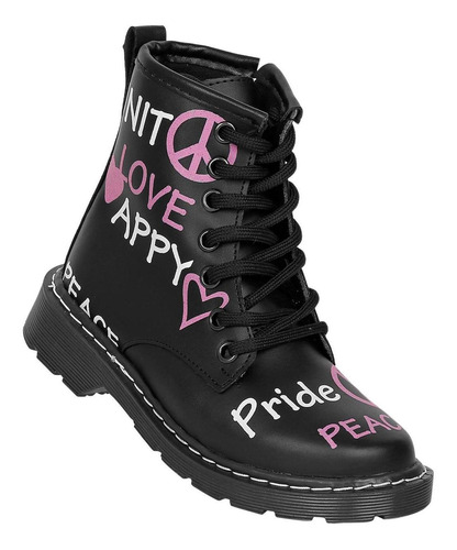 Imagen 4 de 8 de Botín Moda Niña Salvaje Tentación Negro 23903502 Tacto Piel