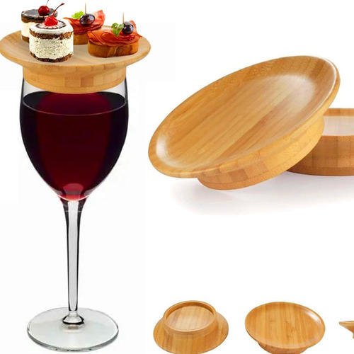 4 Copa De Vino Charcuterie Topper - Madera Copa De Vino