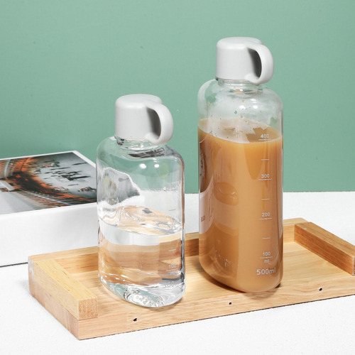 Kisangel 2 Botellas De Agua Planas, Delgadas, Reutilizables,