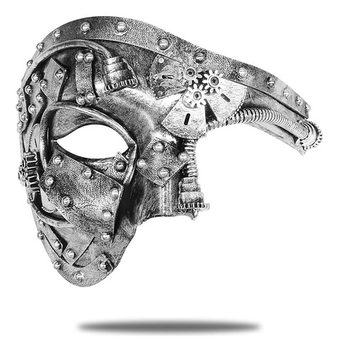 Veneciana Metal Cyborg Media Para Halloween Disfraces Fantas