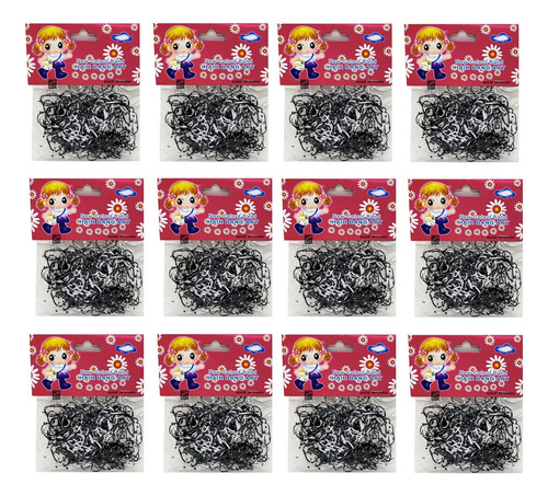 Pack X12 Gomitas Banditas Elásticas Siliconadas Pelo Trenzas