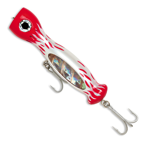 Isca Artificial Williamson Jet Popper 13.3cm 57g Cor RW - Red White Flame