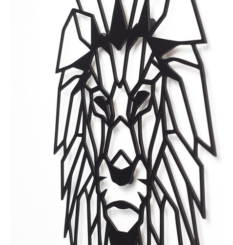 Imagen 4 de 6 de Cuadro Decorativo En Madera Calada León Mural Xl