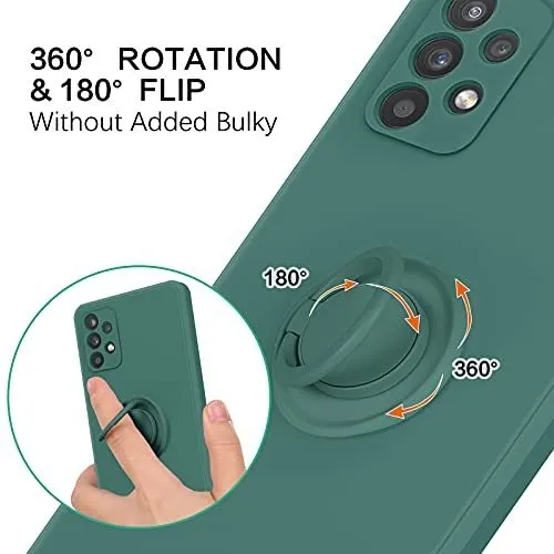 Funda Para Samsung A32 5g De Silicona Anillo 360 - Verde
