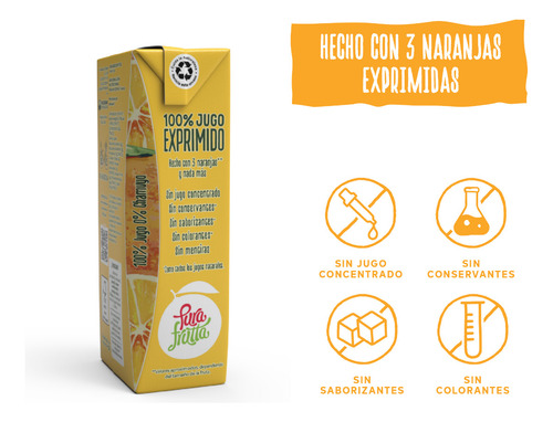 Jugo De Naranja Pura Frutta Kids 12 X 250 Ml