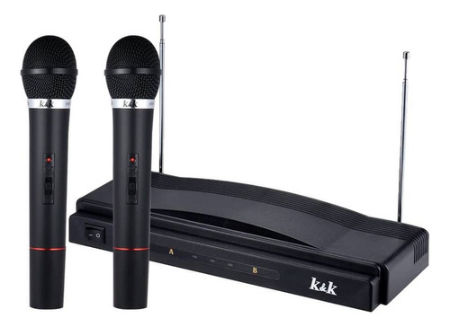 Micrófonos Inalámbricos Kit X2 Con Base Doble Antena Diginet
