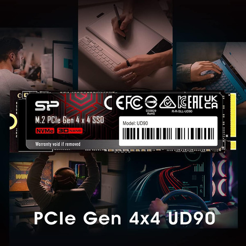 Silicon Power 2tb Ud90 Nvme 4.0 Gen4 Pcie M.2 Ssd R/w Has...