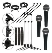 Comprar Setx3 Microfonos Sn58h +pies Jirafa +pipetas +cables +fundas