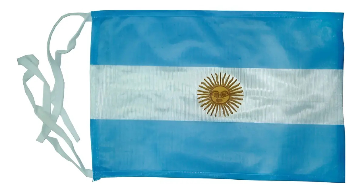 Bandera Argentina náutica Roan con sol 30 x 40 cm