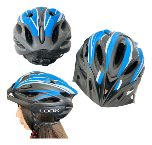 Casco Bicicleta Ultraliviano Unisex Ajustable Con Vicera 