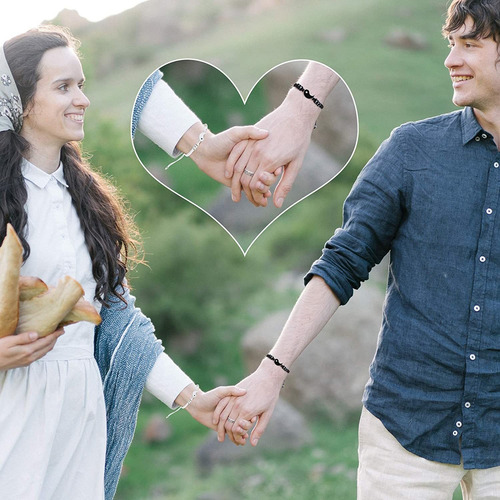 Pulseras A Juego Yin Yang Para Pareja, Ajustables, Impermeab