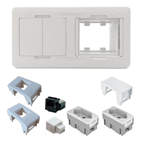 Caixa Elétrica 4 Blocos Para Mesa Com Acessórios Qtmov