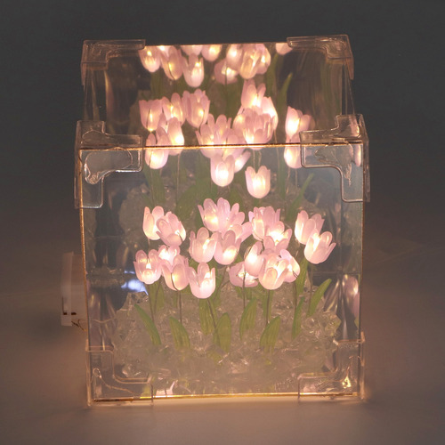 Lámpara Led De Espejo Con Forma De Cubo De Tulipán 2 En 1 L
