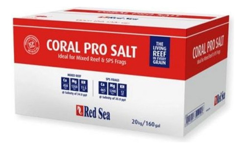 Sal Marinho Red Sea Coral Pro 20kg Rende 600 Litros