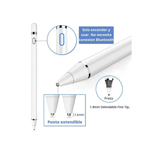 Imagen 8 de 9 de Pencil Lapiz Stylus Para iPad, Phone, Samsung, Móvil, Tablet