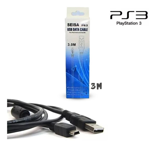 Playstation 3 Ps3 Cable Carga Mando 3 Metros