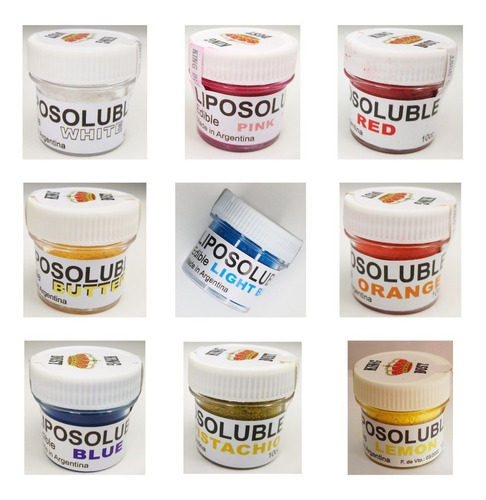 Imagen 5 de 7 de Colorante Polvo King Dust Liposoluble Colores 10cc Belgrano