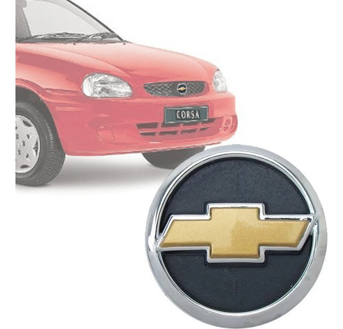 Emblema Dianteiro Chevrolet Corsa 96 A 1999 Simbolo Dourado