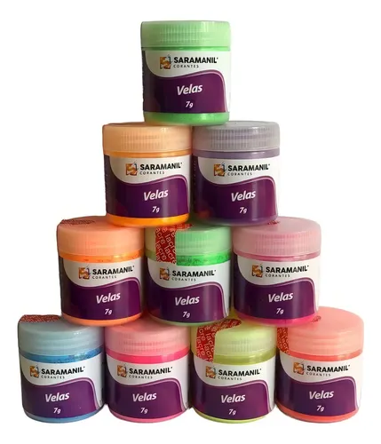 Kit 10 corantes para velas Saramanil (7 g)
