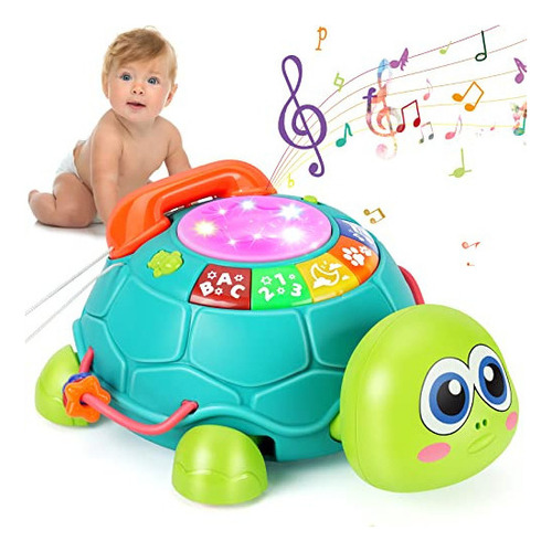Juguetes Musicales Para Bebés De Tortuga De 6 A 12 Meses, J