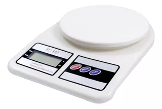 Bascula Digital Gramera De Cocina Pesa De 1 Gramo A 10 Kilos Capacidad Máxima 10 Kg Color Blanco