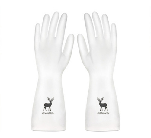 M - Guantes De Limpieza De Goma Delgados E Impermeables Para