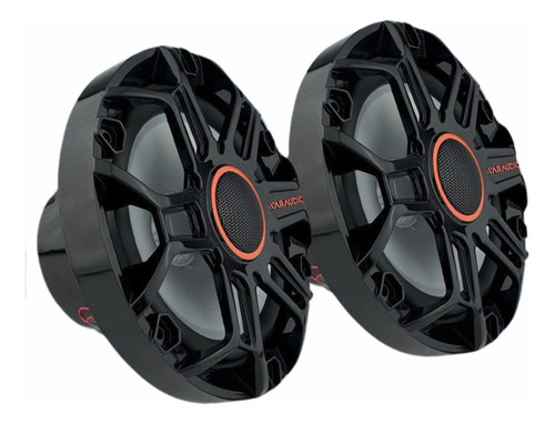 Par Bocinas Marinas Waraudio Iv4n 6.5puLG 350wrms Coaxiales Color Negro