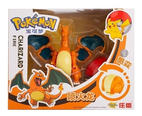 Brinquedo Pokemon Pikachu Na Pokebola Boneco Articulado em