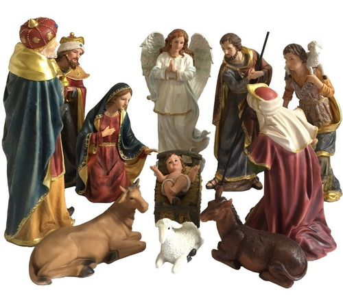 Presépio 65cm 11 Peças Resina Importada Christmas Romano | Frete grátis Presépio 65cm 11 Peças Resina Importada Christmas Romano | Frete grátis