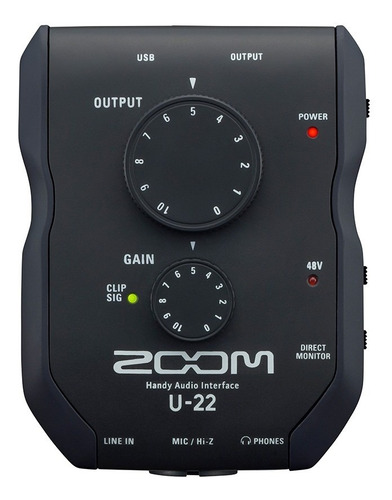 Zoom U22 Placa De Sonido Portatil 2 Canales 1 Preamp