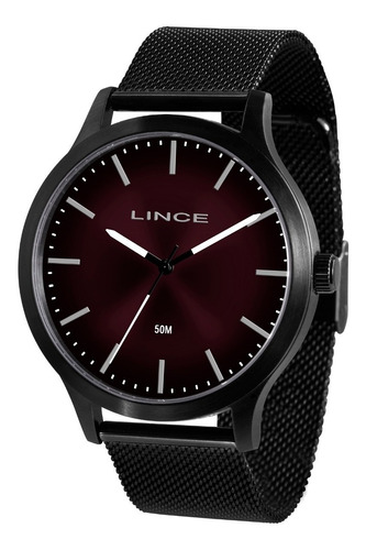 Relogio Lince Masculino Mrn4602s W1px Aço Preto Analogico