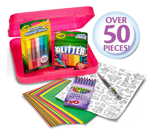 Crayola All That Glitters Art Case Juego De Colorear, Juguet