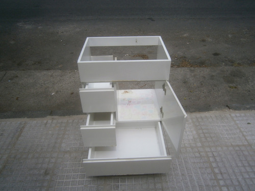 Vanitory Sin Pileta Laqueado Blanco Blanco (Usado)
