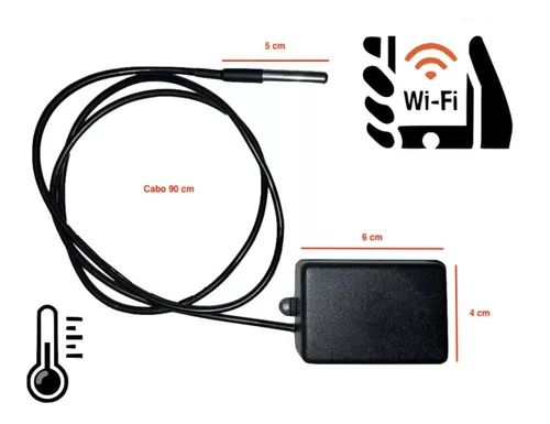 Termometro Digital Com Sensor Externo Wifi