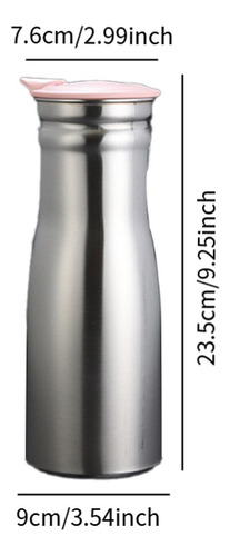 Jarra De Agua De Acero Inoxidable De Montaje Ancho Tapa Rosa