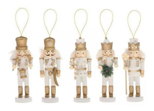 3 X 5pcs Tradicional De Madera Cascanugas Navidad Figura