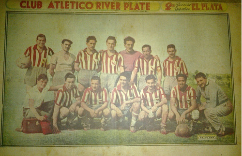 River Plate Darsenero Poster 1943 Suplemento Diario El Plata