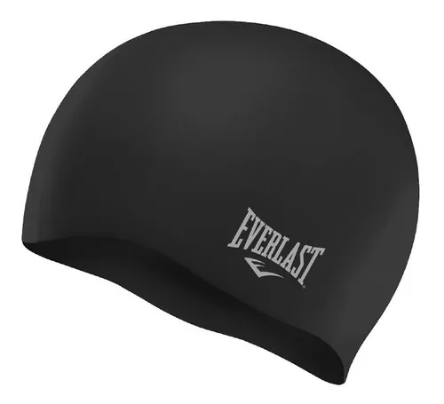 Boné Everlast Black D/silicone para natação, cor preta, tamanho