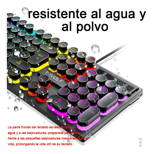 Kit De Teclado Y Mouse Gamer Tf270 Rgb Con Cable Usb-mecánic