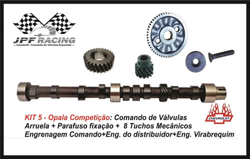 Comando Valvula Esportivo Opala 4cc 260s + 3 Eng + Fix Kit