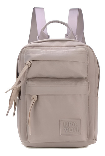 Bolsa Mochila Pequena Up4you Costas Cinza Bu78741 Desenho Do Tecido Liso