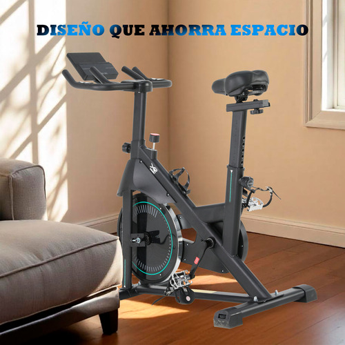 Bicicleta Spinning Fija Kronos 14kg Hogar Fitness Cardio X Rush Negro