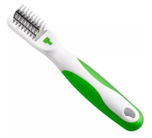 Desembolador De Pelos Andis Branco E Verde Dematting Tool