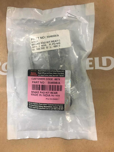 Imagem 2 de 2 de Pastilha Freio Traseira Royal Enfield Classic 500/gt535 Abs